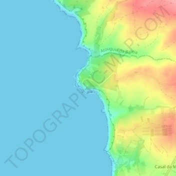 Mappa topografica Forte de Paimogo, altitudine, rilievo
