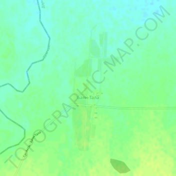 Mappa topografica Баян-Тала, altitudine, rilievo