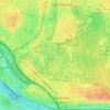Mappa topografica Île de Reuilly, altitudine, rilievo