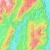 Mappa topografica Valle dei Laghi, altitudine, rilievo