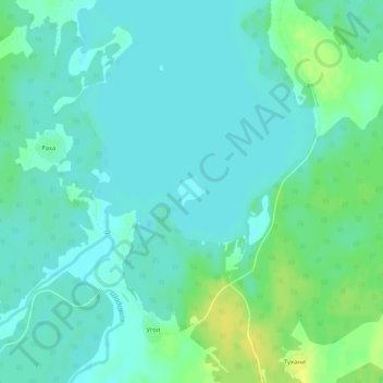Mappa topografica о. Чёрный, altitudine, rilievo
