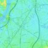 Mappa topografica Kennington Park, altitudine, rilievo