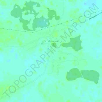 Mappa topografica Октябрьский, altitudine, rilievo