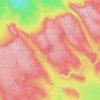 Mappa topografica Milligan Hills Provincial Park, altitudine, rilievo