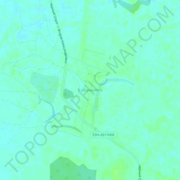 Mappa topografica Кабанкино, altitudine, rilievo