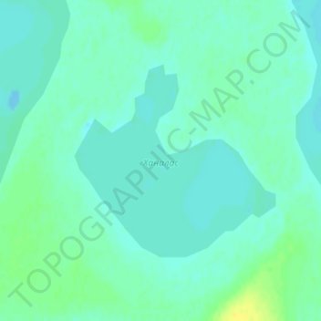 Mappa topografica Ханалас, altitudine, rilievo