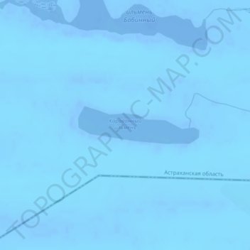 Mappa topografica Караванный ильмень, altitudine, rilievo