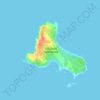 Mappa topografica Isla Doña Sebastiana, altitudine, rilievo