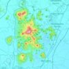 Mappa topografica Colli Euganei, altitudine, rilievo