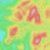 Mappa topografica Lac McCullough, altitudine, rilievo