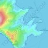 Mappa topografica Case Rosse, altitudine, rilievo