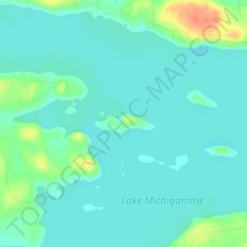 Mappa topografica Ramsay Island, altitudine, rilievo