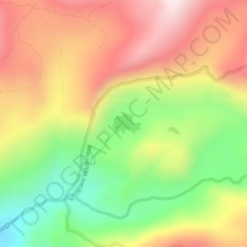 Mappa topografica Waterhouse Lake, altitudine, rilievo