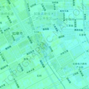 Mappa topografica 红杉林, altitudine, rilievo