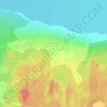 Mappa topografica Овраги, altitudine, rilievo