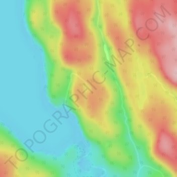 Mappa topografica Lac Lilloet, altitudine, rilievo
