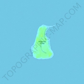 Mappa topografica Bangaram Island, altitudine, rilievo