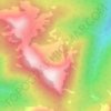 Mappa topografica Raven Lake, altitudine, rilievo