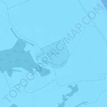 Mappa topografica Морское, altitudine, rilievo