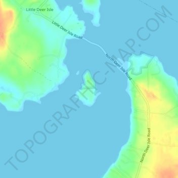 Mappa topografica Carney Island, altitudine, rilievo