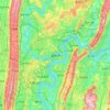Mappa topografica 重庆市, altitudine, rilievo