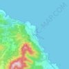 Mappa topografica Burela, altitudine, rilievo
