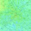 Mappa topografica Tientsin, altitudine, rilievo