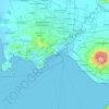 Mappa topografica Napoli, altitudine, rilievo