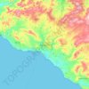 Mappa topografica Agrigento, altitudine, rilievo