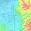 Mappa topografica Salt Lake City, altitudine, rilievo