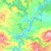 Mappa topografica Portomarín, altitudine, rilievo