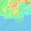 Mappa topografica 三亚市, altitudine, rilievo