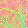Mappa topografica Distretto di Leventina, altitudine, rilievo