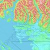 Mappa topografica Metro Vancouver Regional District, altitudine, rilievo