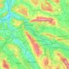 Mappa topografica Limmat, altitudine, rilievo