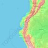 Mappa topografica Ecuador, altitudine, rilievo