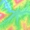 Mappa topografica Lac de l'Hongrin, altitudine, rilievo