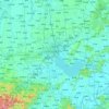 Mappa topografica 合肥市, altitudine, rilievo