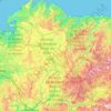 Mappa topografica Lugo, altitudine, rilievo