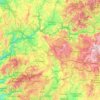Mappa topografica Ourense, altitudine, rilievo