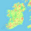 Mappa topografica Ireland, altitudine, rilievo