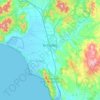 Mappa topografica Grosseto, altitudine, rilievo