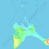 Mappa topografica Formentera, altitudine, rilievo
