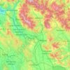 Mappa topografica AR, altitudine, rilievo