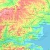 Mappa topografica Essex, altitudine, rilievo