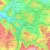 Mappa topografica Winterthur, altitudine, rilievo