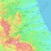 Mappa topografica Teramo, altitudine, rilievo