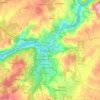 Mappa topografica Ourense, altitudine, rilievo