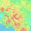 Mappa topografica Potenza, altitudine, rilievo