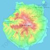 Mappa topografica Gran Canaria, altitudine, rilievo